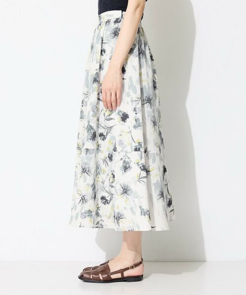 INDIVI / インディヴィ ロング・マキシ丈スカート | 【洗える／SETUP可能】アートフラワープリントスカート | 詳細10
