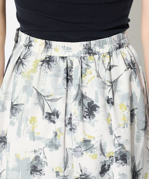 INDIVI / インディヴィ ロング・マキシ丈スカート | 【洗える／SETUP可能】アートフラワープリントスカート | 詳細13
