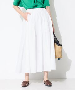 INDIVI / インディヴィ ロング・マキシ丈スカート | 【撥水／UVケア／SETUP可能】軽量マキシ丈タックスカート