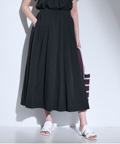 INDIVI / インディヴィ ロング・マキシ丈スカート | 【撥水／UVケア／SETUP可能】軽量マキシ丈タックスカート