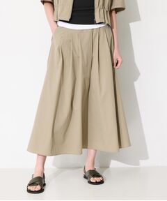 INDIVI / インディヴィ ロング・マキシ丈スカート | 【撥水／UVケア／SETUP可能】軽量マキシ丈タックスカート