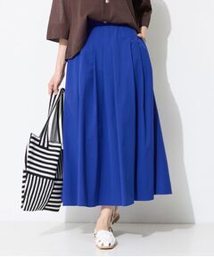 INDIVI / インディヴィ ロング・マキシ丈スカート | 【撥水／UVケア／SETUP可能】軽量マキシ丈タックスカート