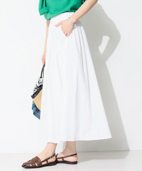 INDIVI / インディヴィ ロング・マキシ丈スカート | 【撥水／UVケア／SETUP可能】軽量マキシ丈タックスカート | 詳細1