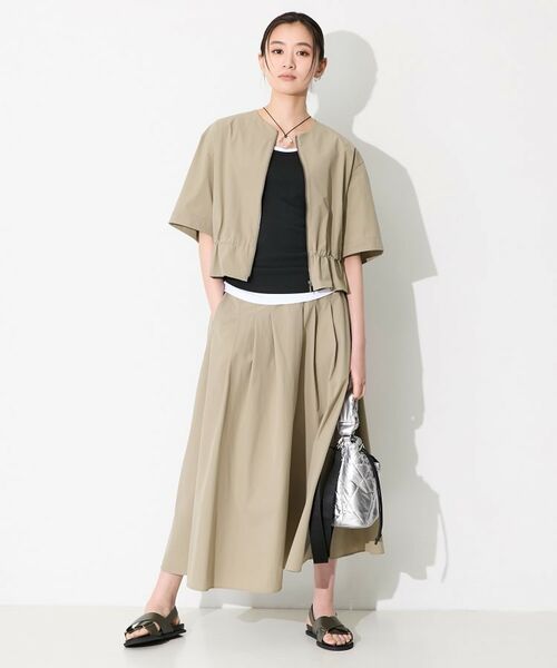 INDIVI / インディヴィ ロング・マキシ丈スカート | 【撥水／UVケア／SETUP可能】軽量マキシ丈タックスカート | 詳細10