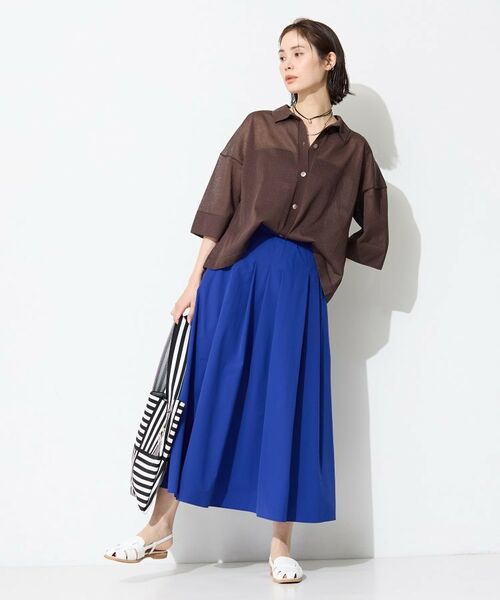 INDIVI / インディヴィ ロング・マキシ丈スカート | 【撥水／UVケア／SETUP可能】軽量マキシ丈タックスカート | 詳細14