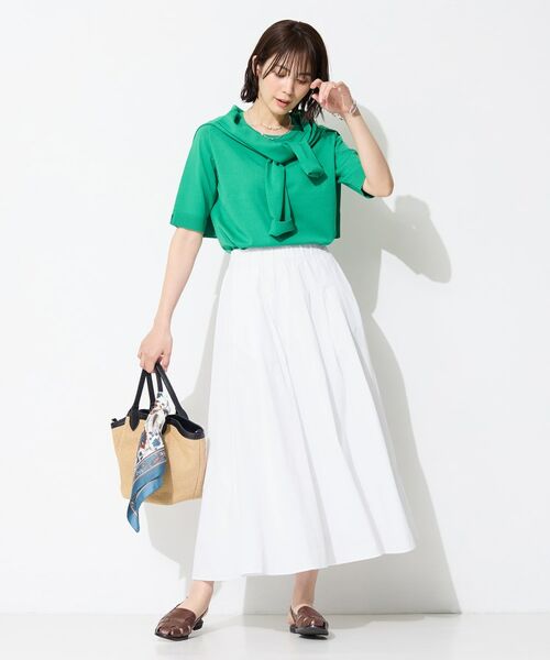 INDIVI / インディヴィ ロング・マキシ丈スカート | 【撥水／UVケア／SETUP可能】軽量マキシ丈タックスカート | 詳細2