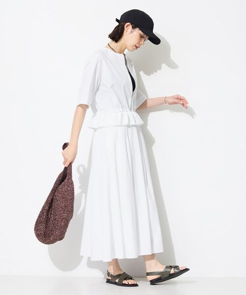 INDIVI / インディヴィ ロング・マキシ丈スカート | 【撥水／UVケア／SETUP可能】軽量マキシ丈タックスカート | 詳細3