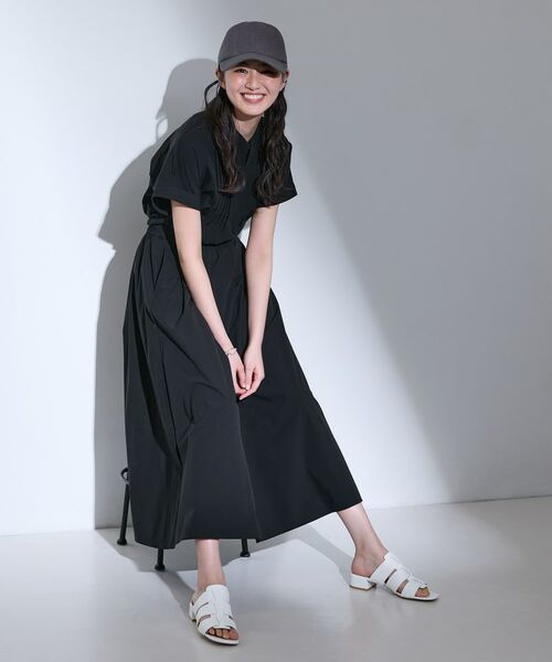 INDIVI / インディヴィ ロング・マキシ丈スカート | 【撥水／UVケア／SETUP可能】軽量マキシ丈タックスカート | 詳細7