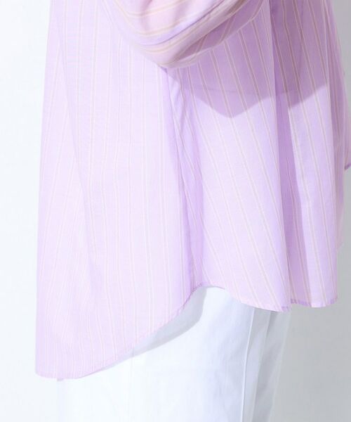 INDIVI / インディヴィ シャツ・ブラウス | 【洗える／軽やか】無地＆ストライプ柄 切替タックブラウス | 詳細19