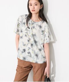 INDIVI / インディヴィ シャツ・ブラウス | 【洗える／SETUP可能】アートフラワープリントブラウス