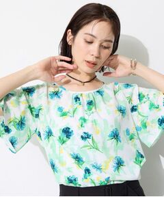 INDIVI / インディヴィ シャツ・ブラウス | 【洗える／SETUP可能】アートフラワープリントブラウス
