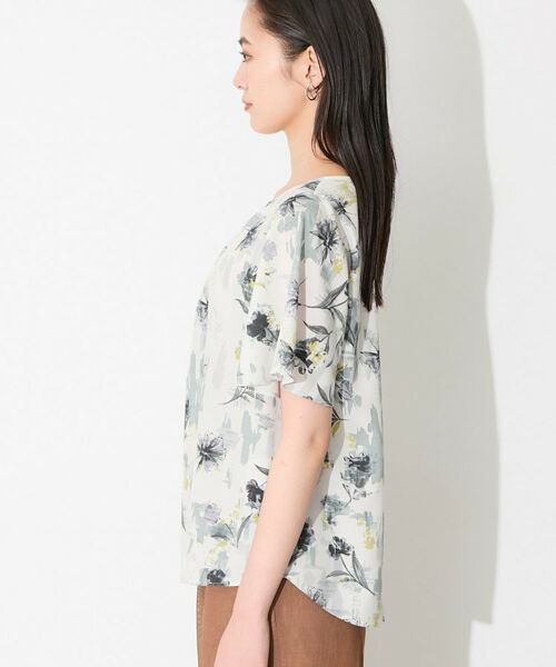 INDIVI / インディヴィ シャツ・ブラウス | 【洗える／SETUP可能】アートフラワープリントブラウス | 詳細10