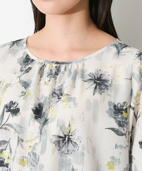 INDIVI / インディヴィ シャツ・ブラウス | 【洗える／SETUP可能】アートフラワープリントブラウス | 詳細12