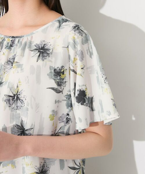 INDIVI / インディヴィ シャツ・ブラウス | 【洗える／SETUP可能】アートフラワープリントブラウス | 詳細14