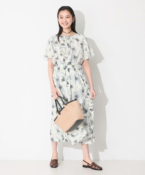 INDIVI / インディヴィ シャツ・ブラウス | 【洗える／SETUP可能】アートフラワープリントブラウス | 詳細3