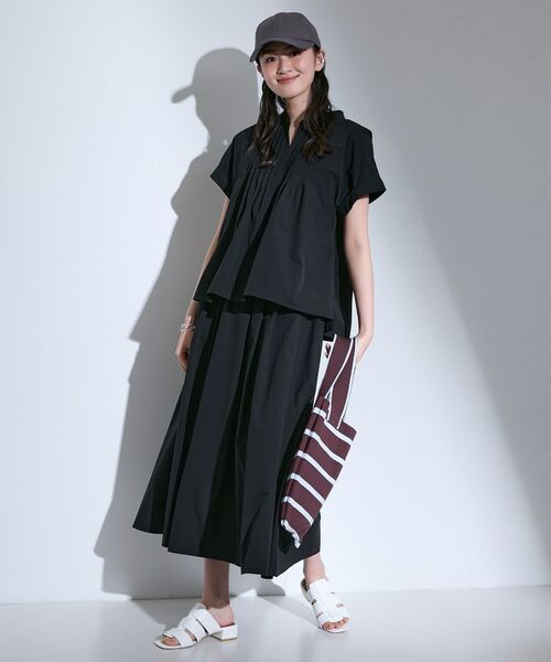 INDIVI / インディヴィ シャツ・ブラウス | 【撥水／UVケア／SETUP可能】軽量タックスキッパーブラウス | 詳細7