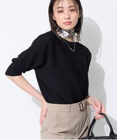 INDIVI / インディヴィ ニット・セーター | 【体型カバー／洗える】ゆったり無縫製ニット