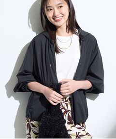 INDIVI / インディヴィ レザーブルゾン・ジャケット | 【撥水／UVカット】ライトフーディーブルゾン