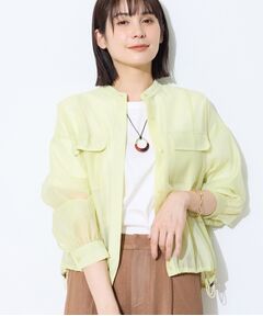 INDIVI / インディヴィ シャツ・ブラウス | 【トレンド／2WAY】裾ドロスト付きシアーブラウスブルゾン