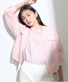 INDIVI / インディヴィ シャツ・ブラウス | 【トレンド／2WAY】裾ドロスト付きシアーブラウスブルゾン