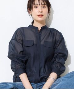INDIVI / インディヴィ シャツ・ブラウス | 【トレンド／2WAY】裾ドロスト付きシアーブラウスブルゾン