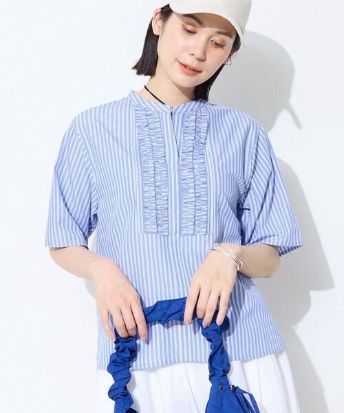 INDIVI / インディヴィ シャツ・ブラウス | 【UVケア/吸汗速乾/着映え】フリルピンタックブラウス | 詳細14