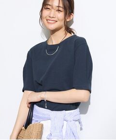 INDIVI / インディヴィ Tシャツ | 【洗える／凹凸素材】デザインTシャツ