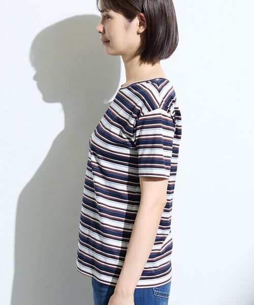 INDIVI / インディヴィ Tシャツ | 【ゆったり／着映え】ボーダーリラクシーTシャツ | 詳細11