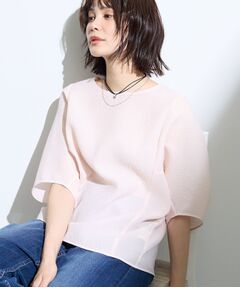 INDIVI / インディヴィ カットソー | 【華奢見え】ジャカード ドルマントップス