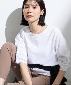 INDIVI / インディヴィ カットソー | 【撥水／UVケア】ねじり袖サッカートップス