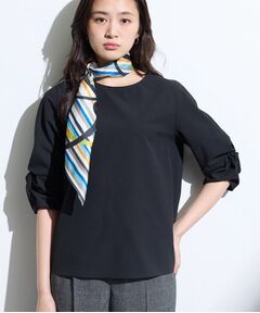 INDIVI / インディヴィ カットソー | 【撥水／UVケア】ねじり袖サッカートップス