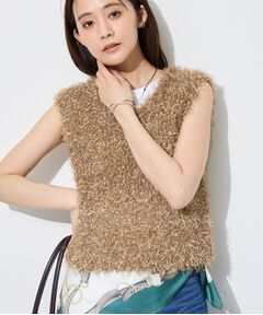 INDIVI / インディヴィ ニット・セーター | 【洗える】ファンシーヤーンVネックニットベスト
