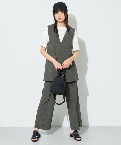 INDIVI / インディヴィ ベスト | 【UVケア/接触冷感】リネン風チュニックベスト | 詳細7
