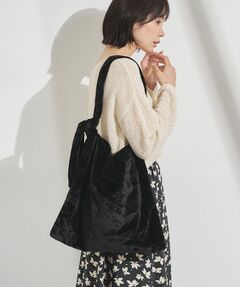 INDIVI / インディヴィ トートバッグ | 【A4サイズ対応／長さ調整可能】クラッシュベロア ショルダーバッグ