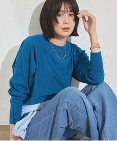 INDIVI / インディヴィ ニット・セーター | 【選べる6色／ストレッチ◎】きれいめドルマンスリーブニット