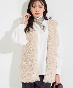 INDIVI / インディヴィ ベスト | 【羽織るだけでお洒落】カールエコファー ジレ