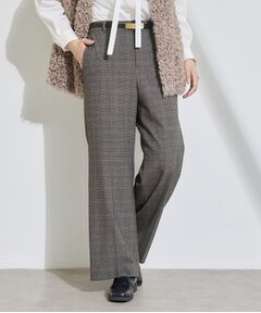 INDIVI / インディヴィ パンツ | 【洗濯機OK／ストレッチ◎】ストレートワイドパンツ
