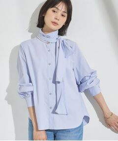 INDIVI / インディヴィ シャツ・ブラウス | 【接触冷感／ストレッチ◎】取外し可ボウタイシャツ