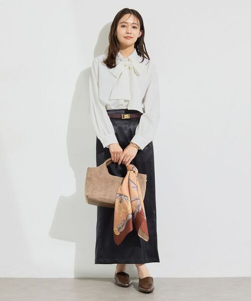INDIVI / インディヴィ シャツ・ブラウス | 【接触冷感/ストレッチ◎】取外し可ボウタイシャツ | 詳細3