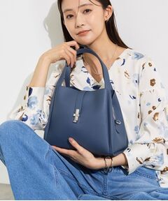 INDIVI / インディヴィ トートバッグ | 【合皮／ショルダー付】メタルデザイン ミドルバッグ