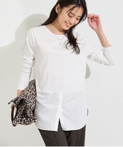 INDIVI / インディヴィ カットソー | 【レイヤードにおすすめ】シャツコンビ ロングTシャツ