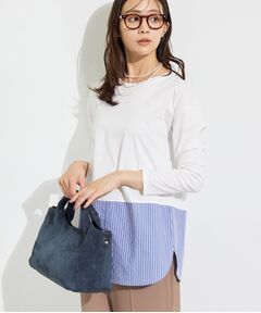 INDIVI / インディヴィ カットソー | 【レイヤードにおすすめ】シャツコンビ ロングTシャツ