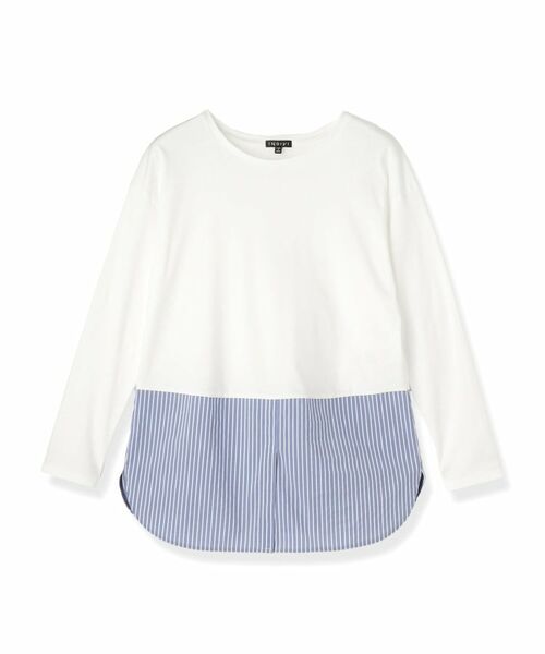 INDIVI / インディヴィ カットソー | 【レイヤードにおすすめ】シャツコンビ ロングTシャツ | 詳細1