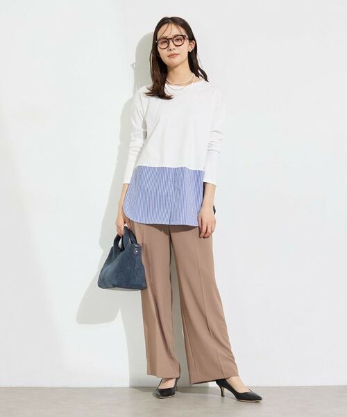 INDIVI / インディヴィ カットソー | 【レイヤードにおすすめ】シャツコンビ ロングTシャツ | 詳細11