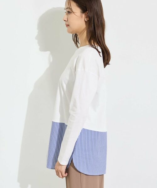 INDIVI / インディヴィ カットソー | 【レイヤードにおすすめ】シャツコンビ ロングTシャツ | 詳細15