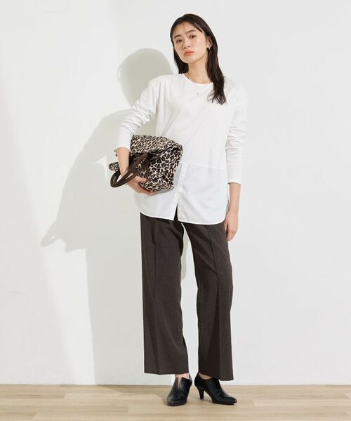 INDIVI / インディヴィ カットソー | 【レイヤードにおすすめ】シャツコンビ ロングTシャツ | 詳細3