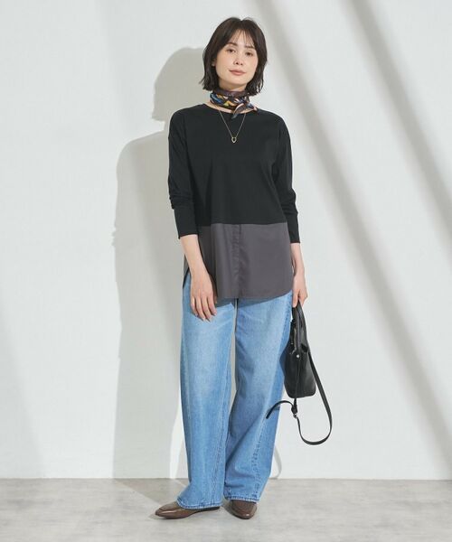 INDIVI / インディヴィ カットソー | 【レイヤードにおすすめ】シャツコンビ ロングTシャツ | 詳細7