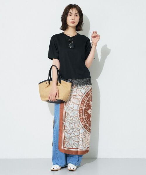 INDIVI / インディヴィ Tシャツ | 【汗ジミ防止／接触冷感】裾レースドルマンTシャツ | 詳細12