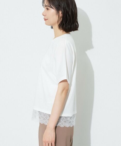 INDIVI / インディヴィ Tシャツ | 【汗ジミ防止／接触冷感】裾レースドルマンTシャツ | 詳細19