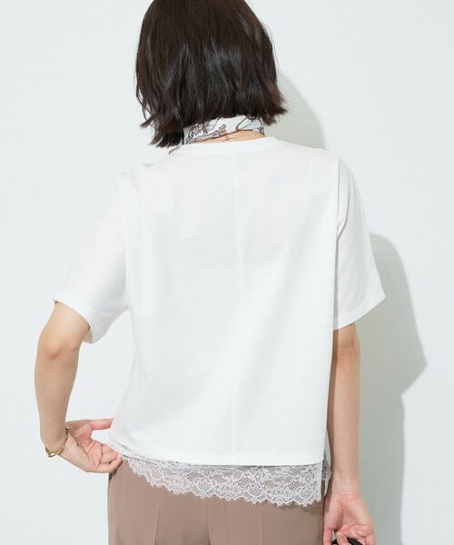 INDIVI / インディヴィ Tシャツ | 【汗ジミ防止／接触冷感】裾レースドルマンTシャツ | 詳細2